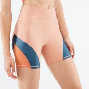 Fabletics Peach and Blue Shorts High-Waisted Motion365® Run Short 6" Size L